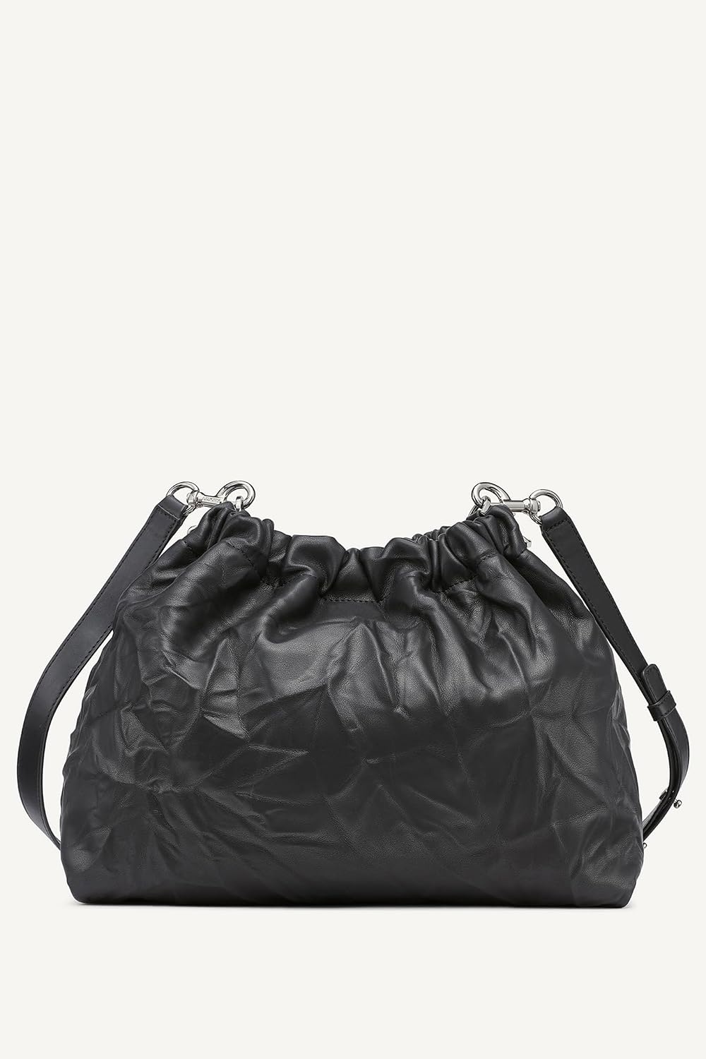 image:imageDKNY Womens Lumi Slouchy CrossbodyBlackSilver