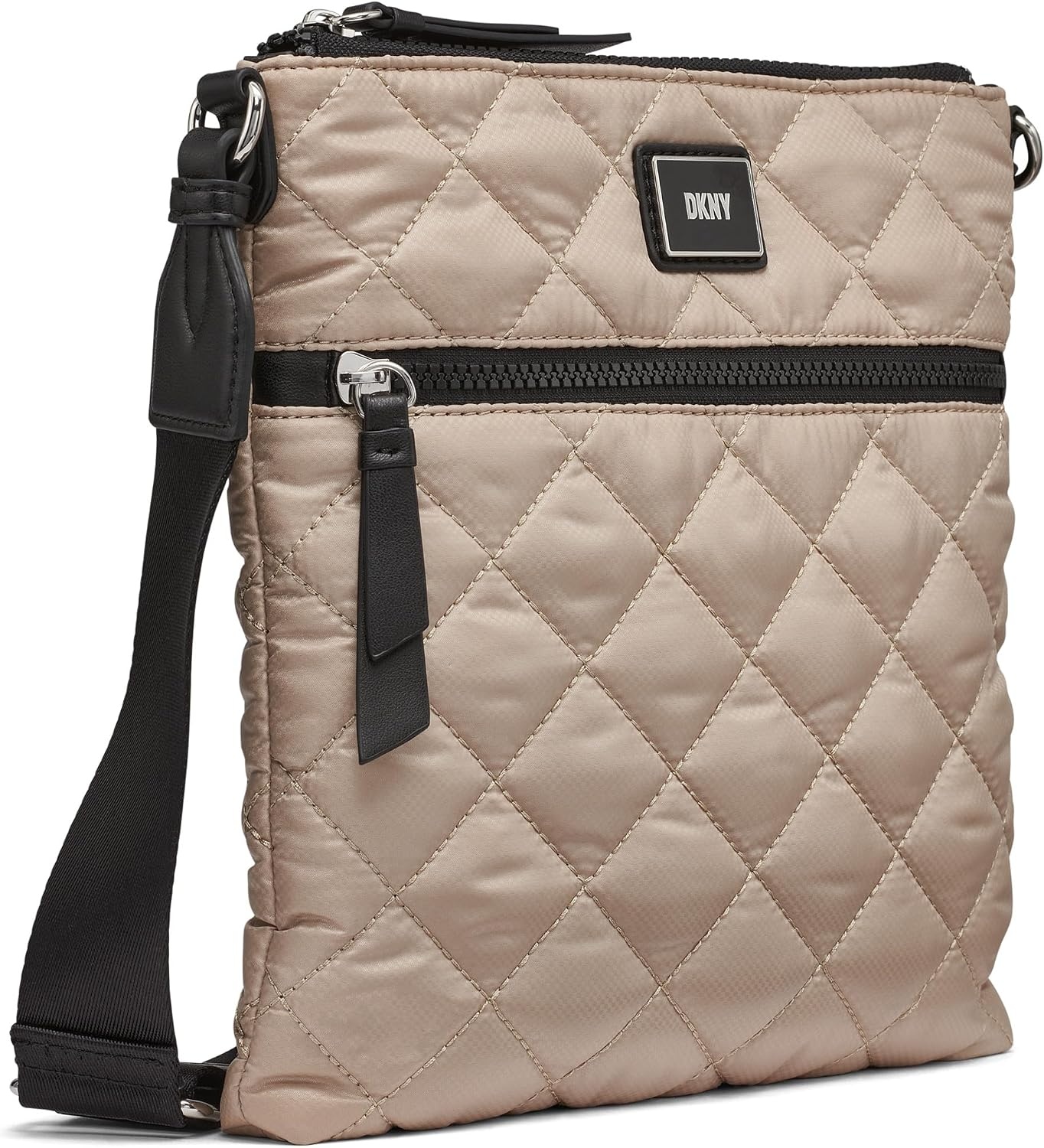 image:imageDKNY Womens Lyla Quilted Crossbody BagLight Khaki