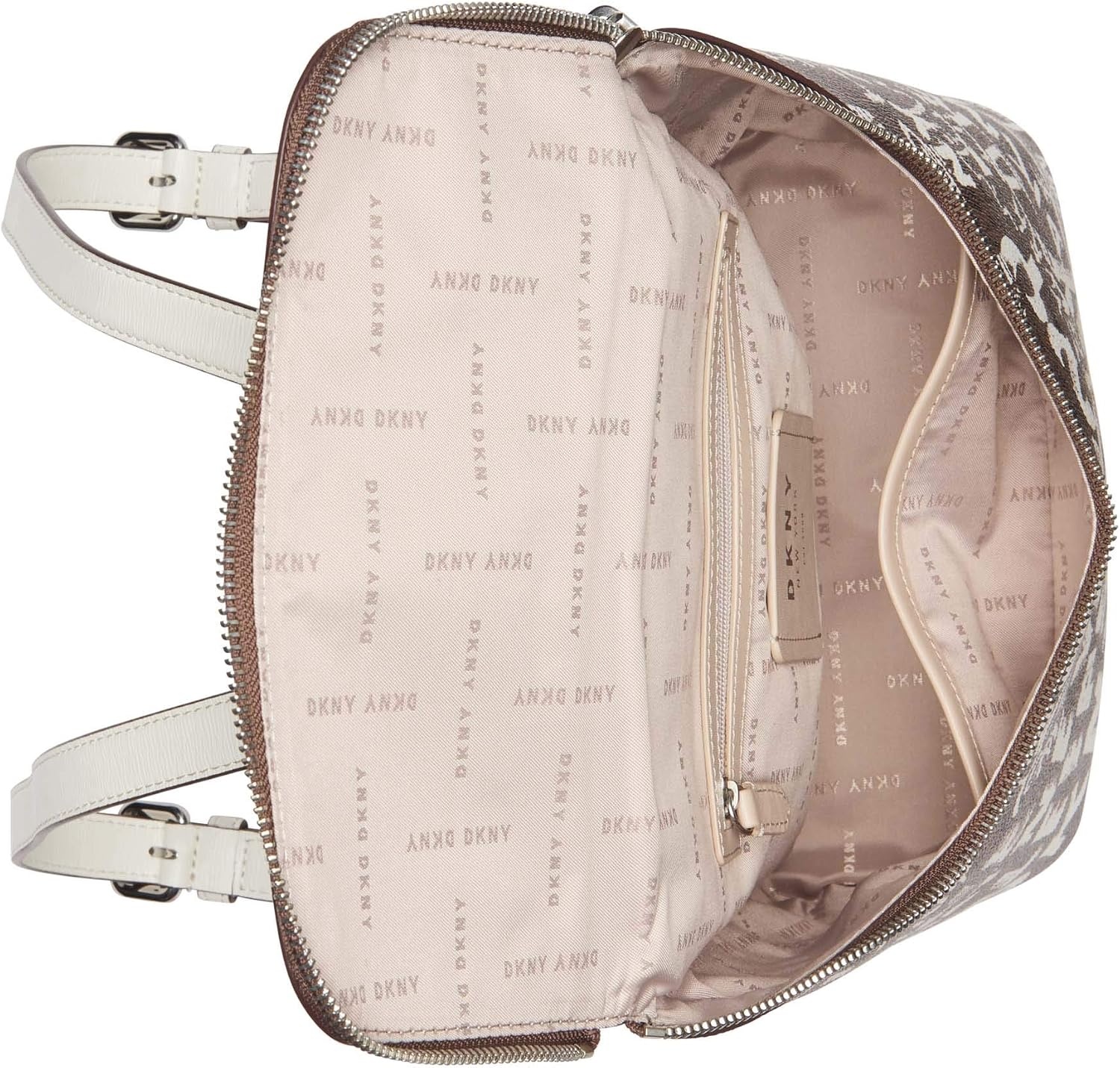 image:imageDKNY Womens Multipurpose Fashion Backpack Backpack BlackGold Bryant One SizeMochaWhite Bryant
