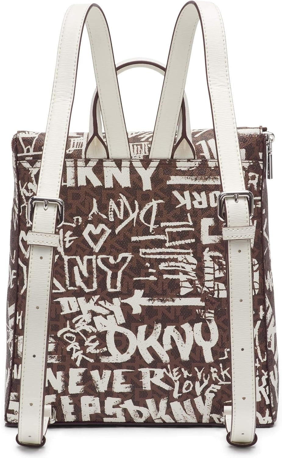 image:imageDKNY Womens Multipurpose Fashion Backpack Backpack BlackGold Bryant One SizeMochaWhite Bryant