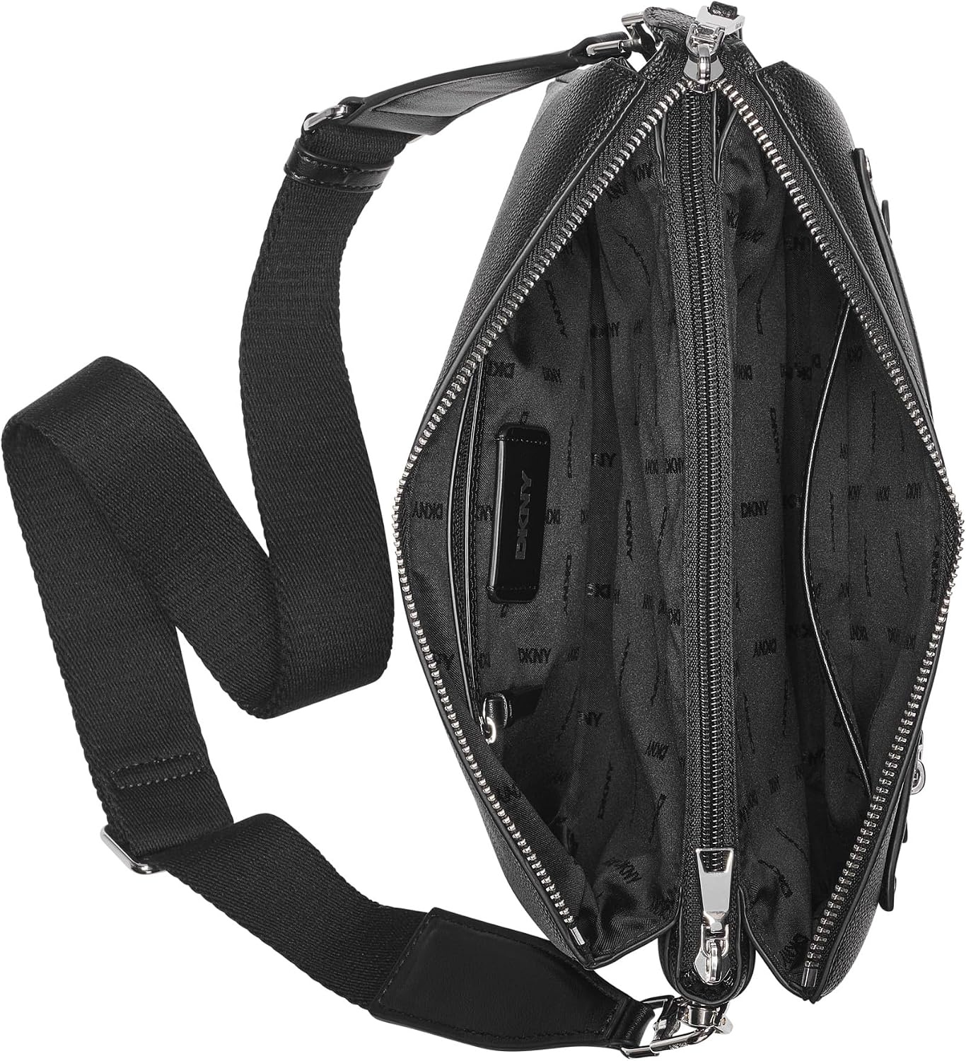 image:imageDKNY Womens Nala CrossbodyBlackSilver