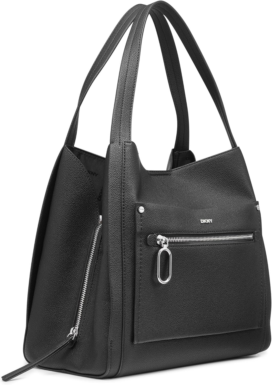 image:imageDKNY Womens Nala Hobo BagBlackSilver