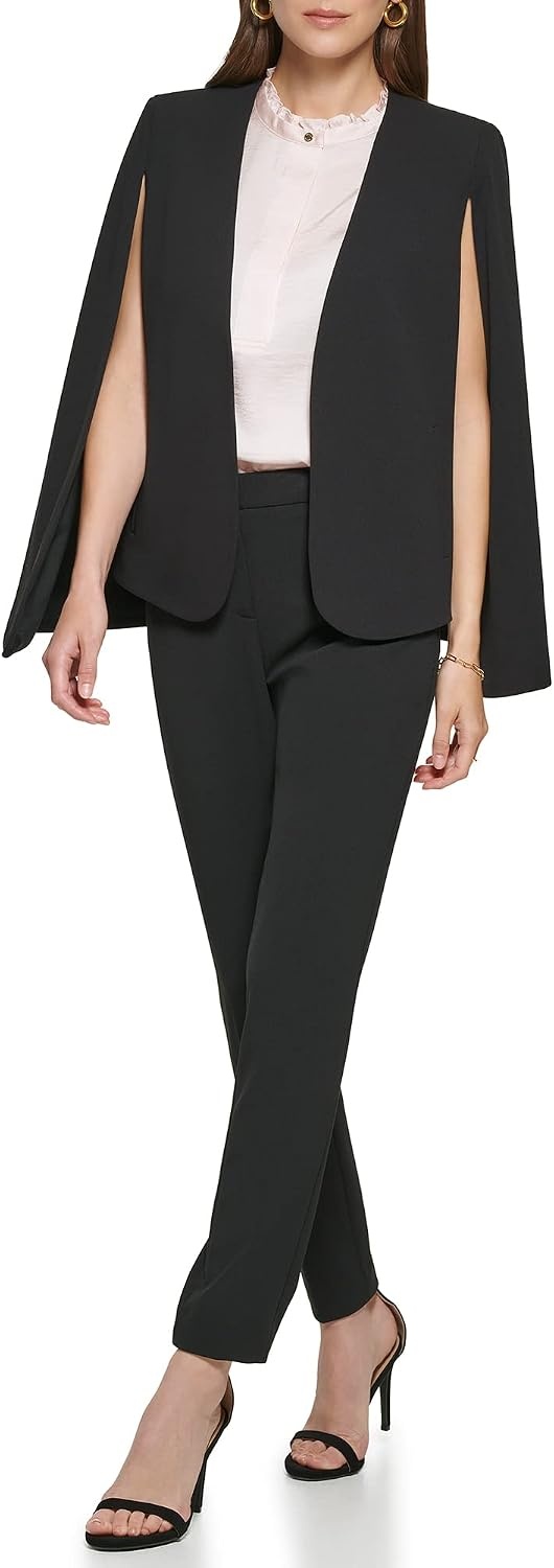 image:imageDKNY Womens Open Front Blazer CapeBlack