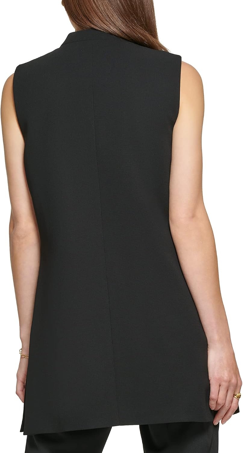 image:imageDKNY Womens Open Front Suit VestBlack