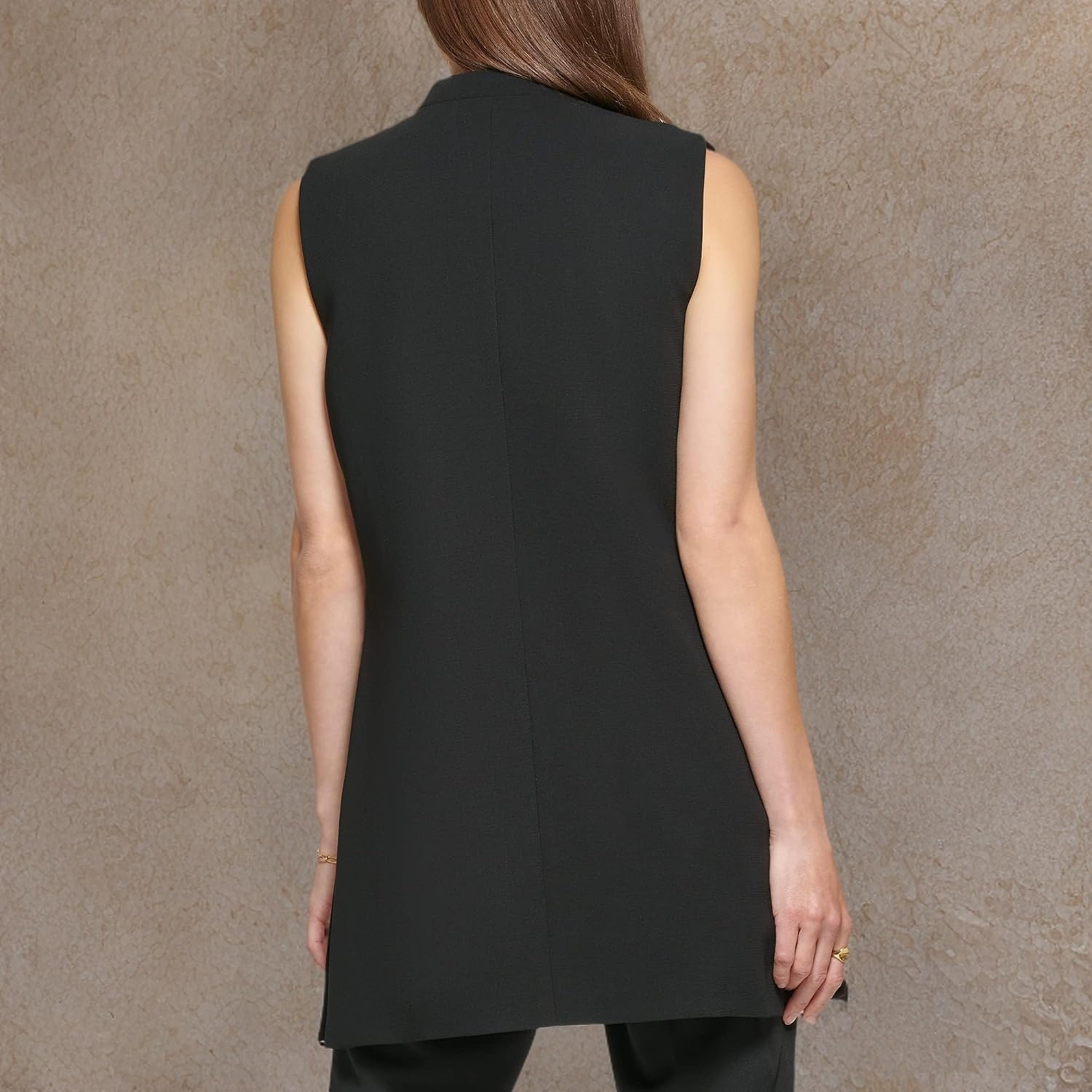 image:imageDKNY Womens Open Front Suit VestBlack