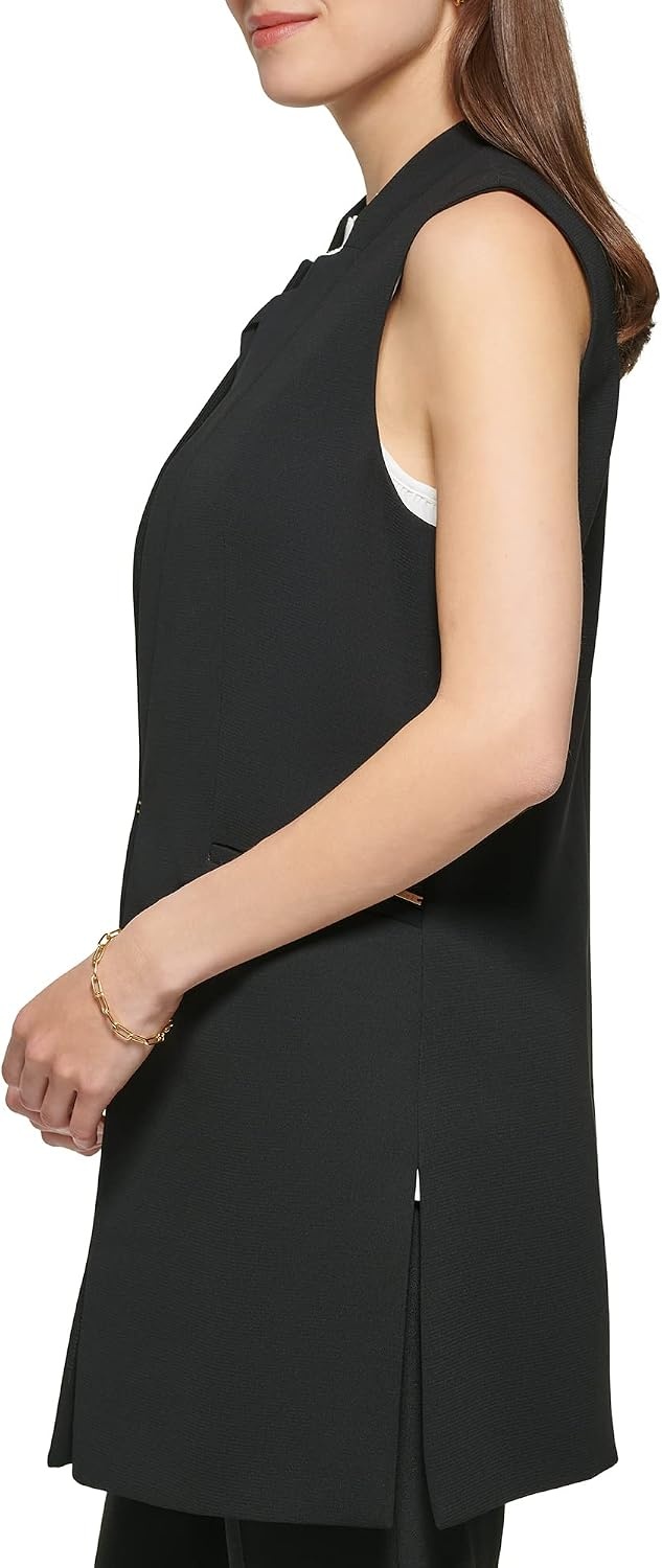 image:imageDKNY Womens Open Front Suit VestBlack