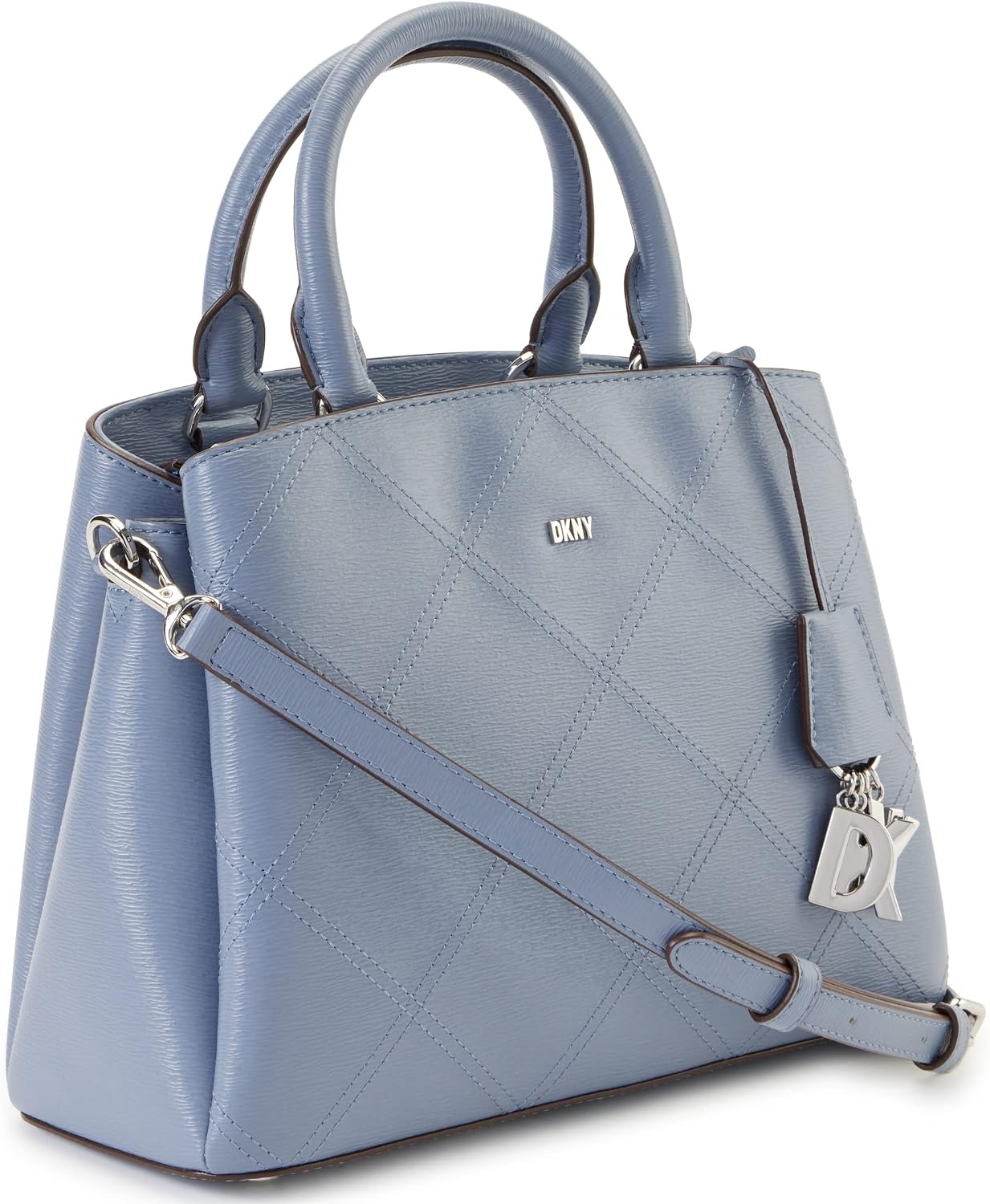 image:imageDKNY Womens Paige Medium Satchel with Adjustable StrapSteel Blue