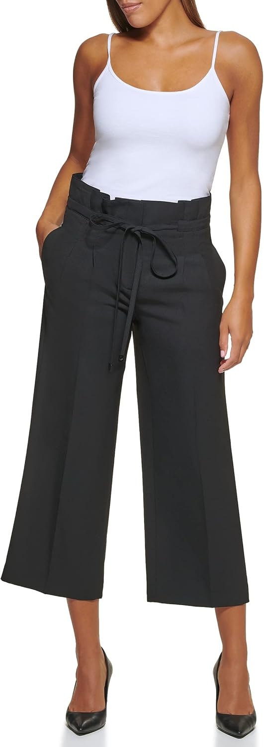 image:imageDKNY Womens Paperbag Waist PantMidnight