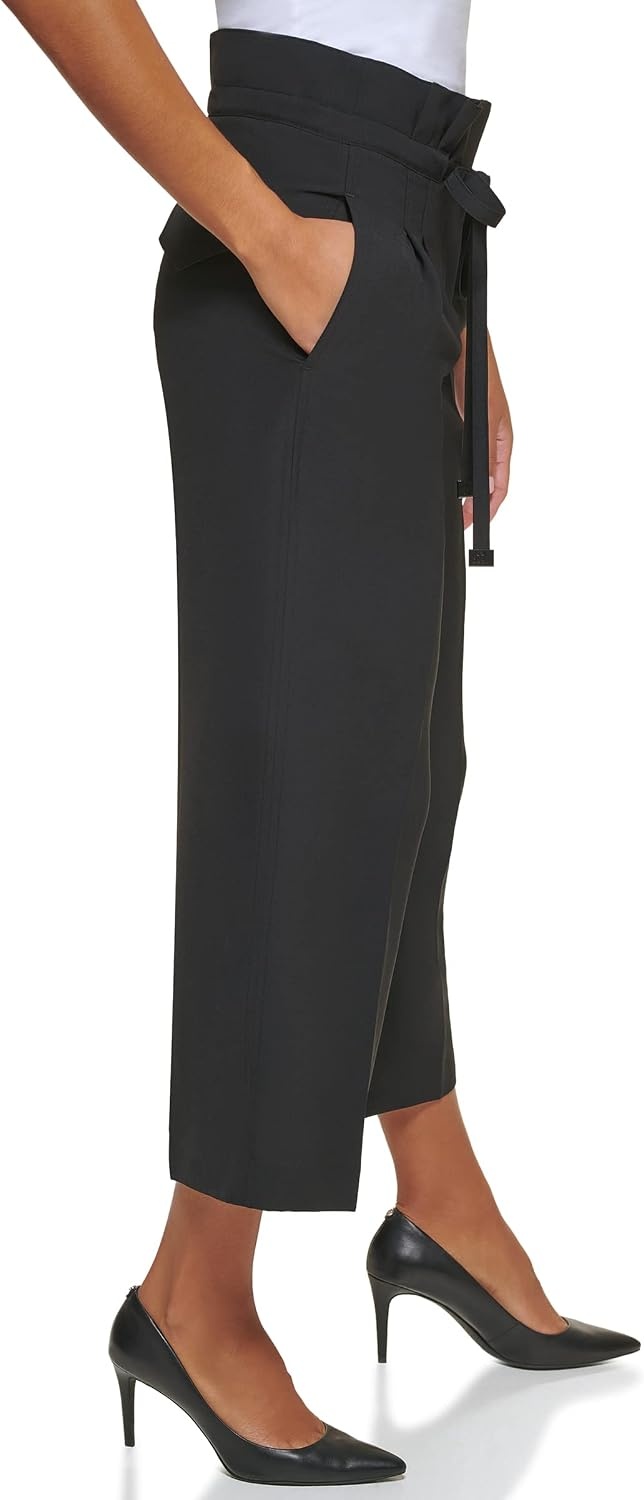 image:imageDKNY Womens Paperbag Waist PantMidnight