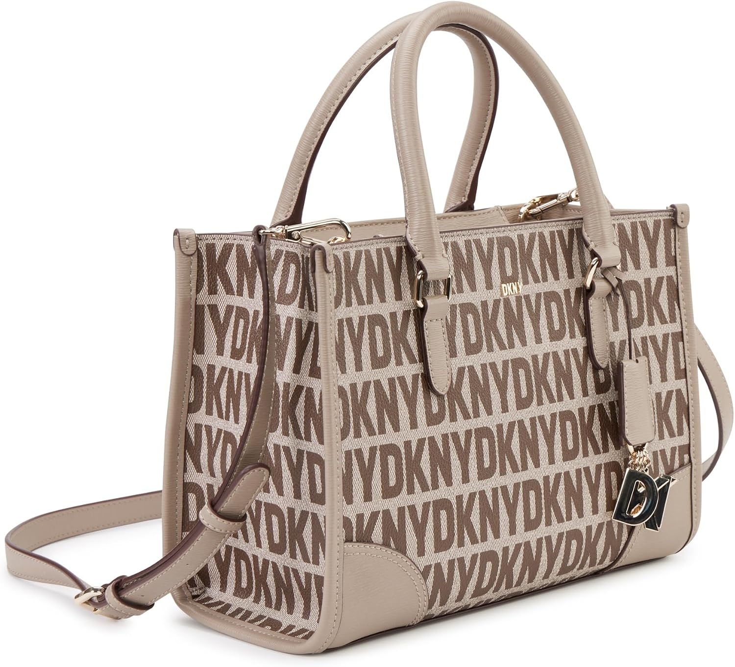 image:imageDKNY Womens Perri Satchel with Logo CharmChinoTruffle