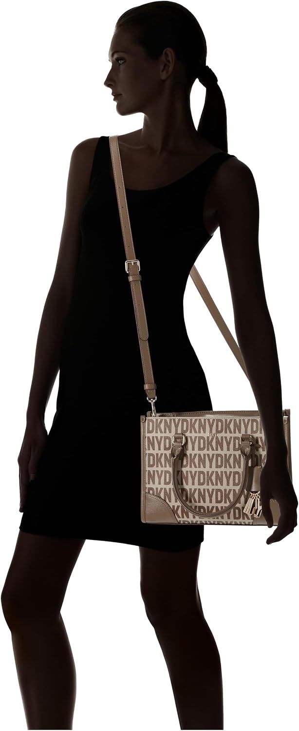 image:imageDKNY Womens Perri Satchel with Logo CharmChinoTruffle