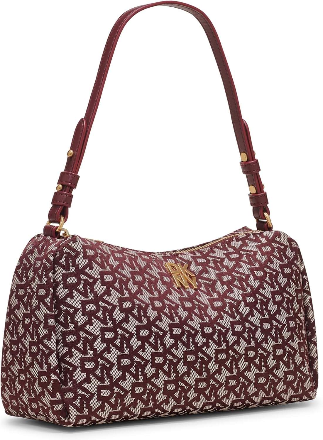 image:imageDKNY Womens Remy Printed Shoulder BagAged WineGarnet