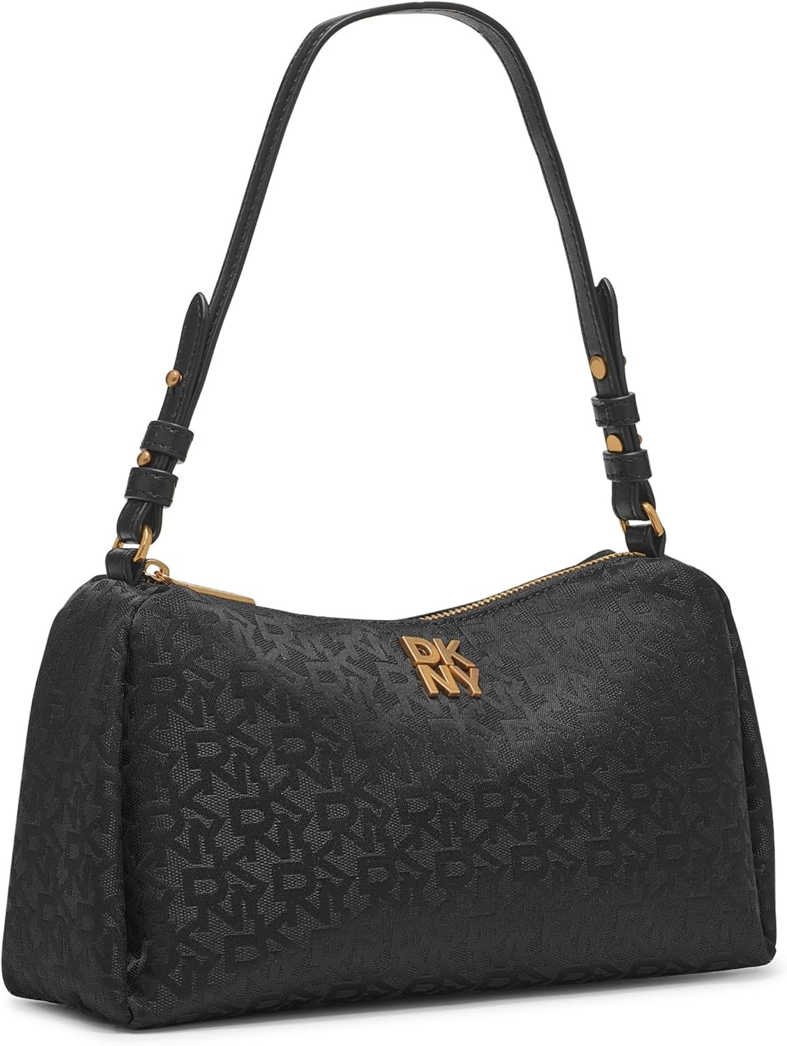 image:imageDKNY Womens Remy Printed Shoulder BagJet BlackBlack