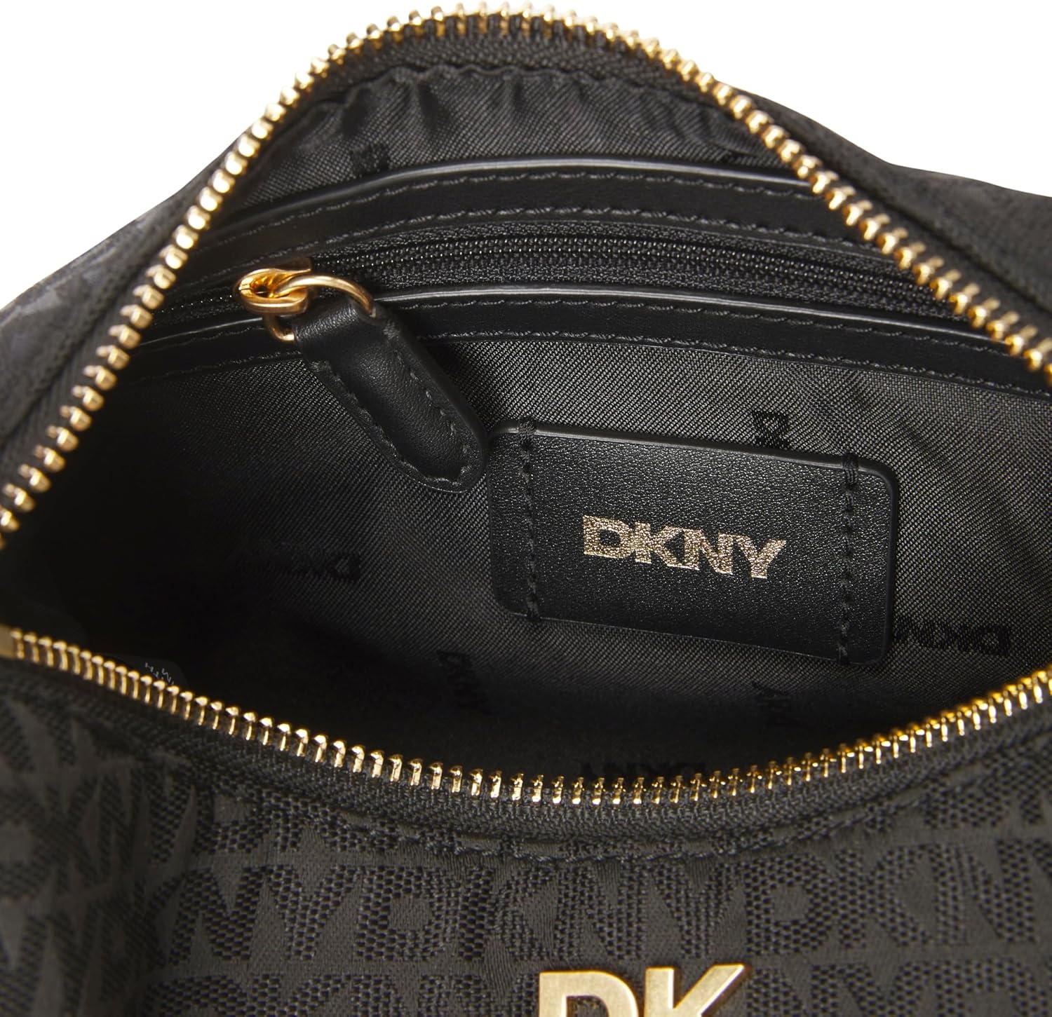 image:imageDKNY Womens Remy Printed Shoulder BagJet BlackBlack Combo