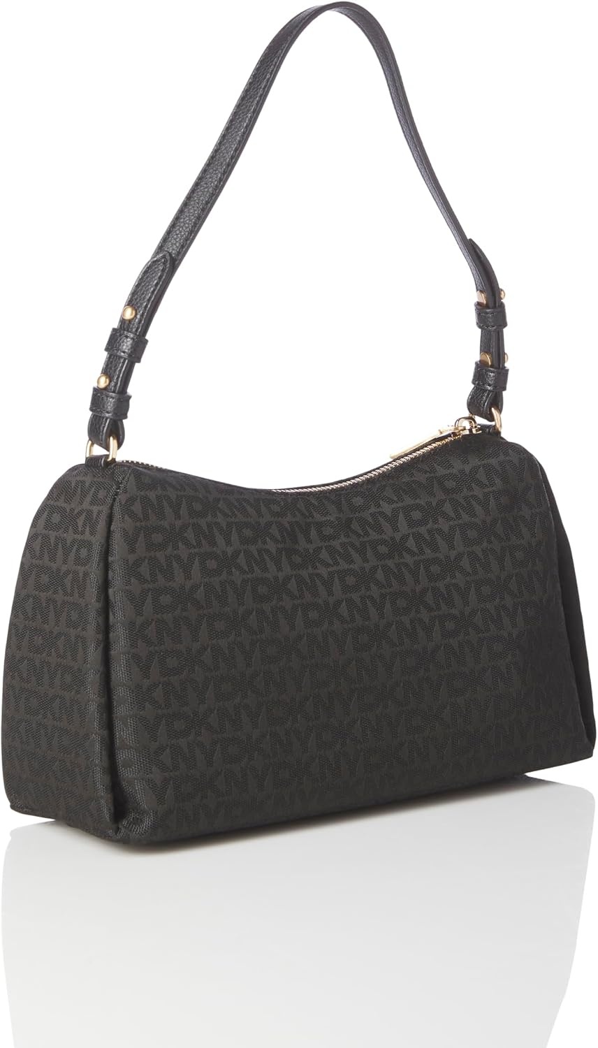 image:imageDKNY Womens Remy Printed Shoulder BagJet BlackBlack Combo