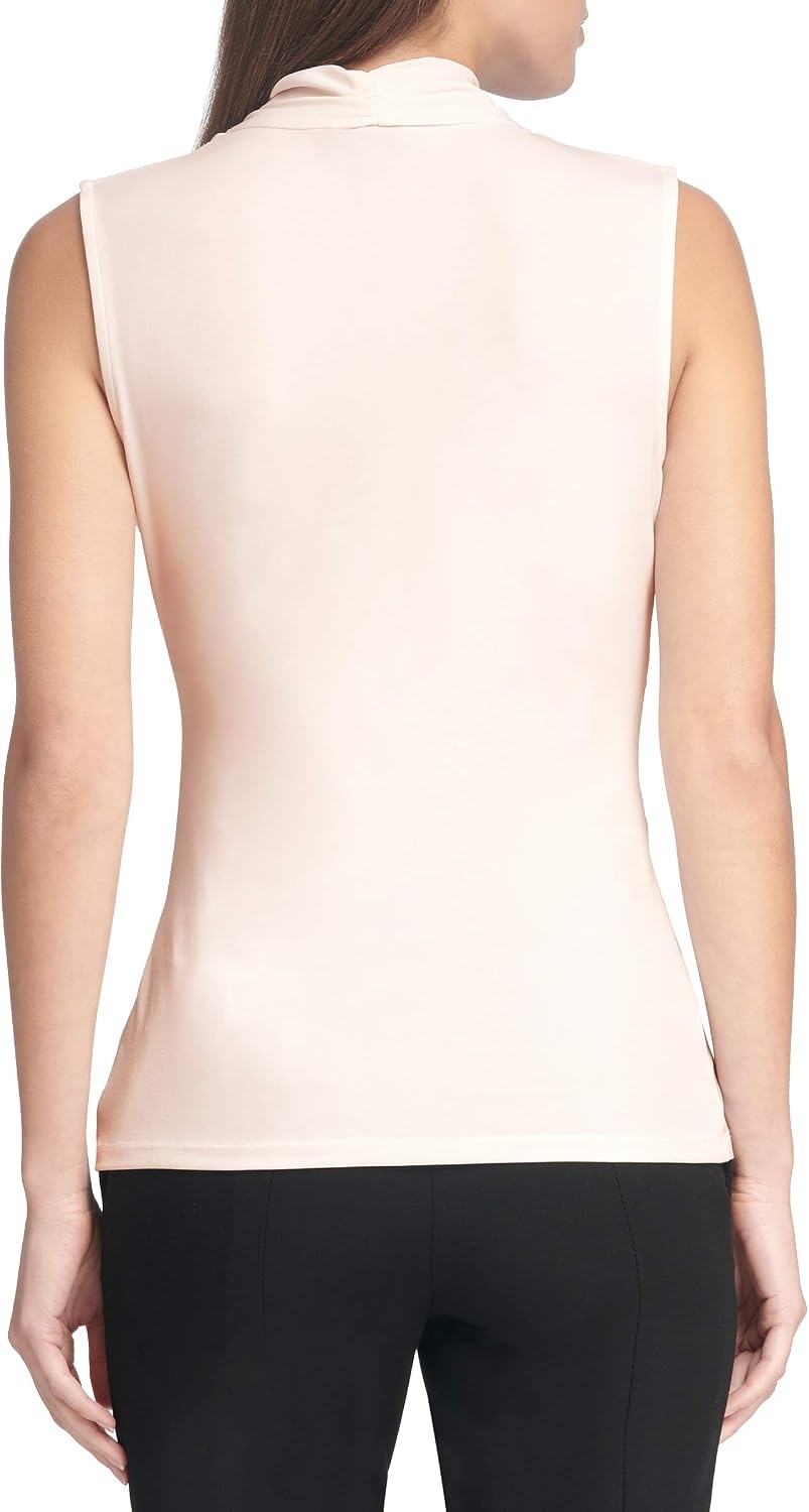 image:imageDKNY Womens Sleeveless Crossover BlouseShell