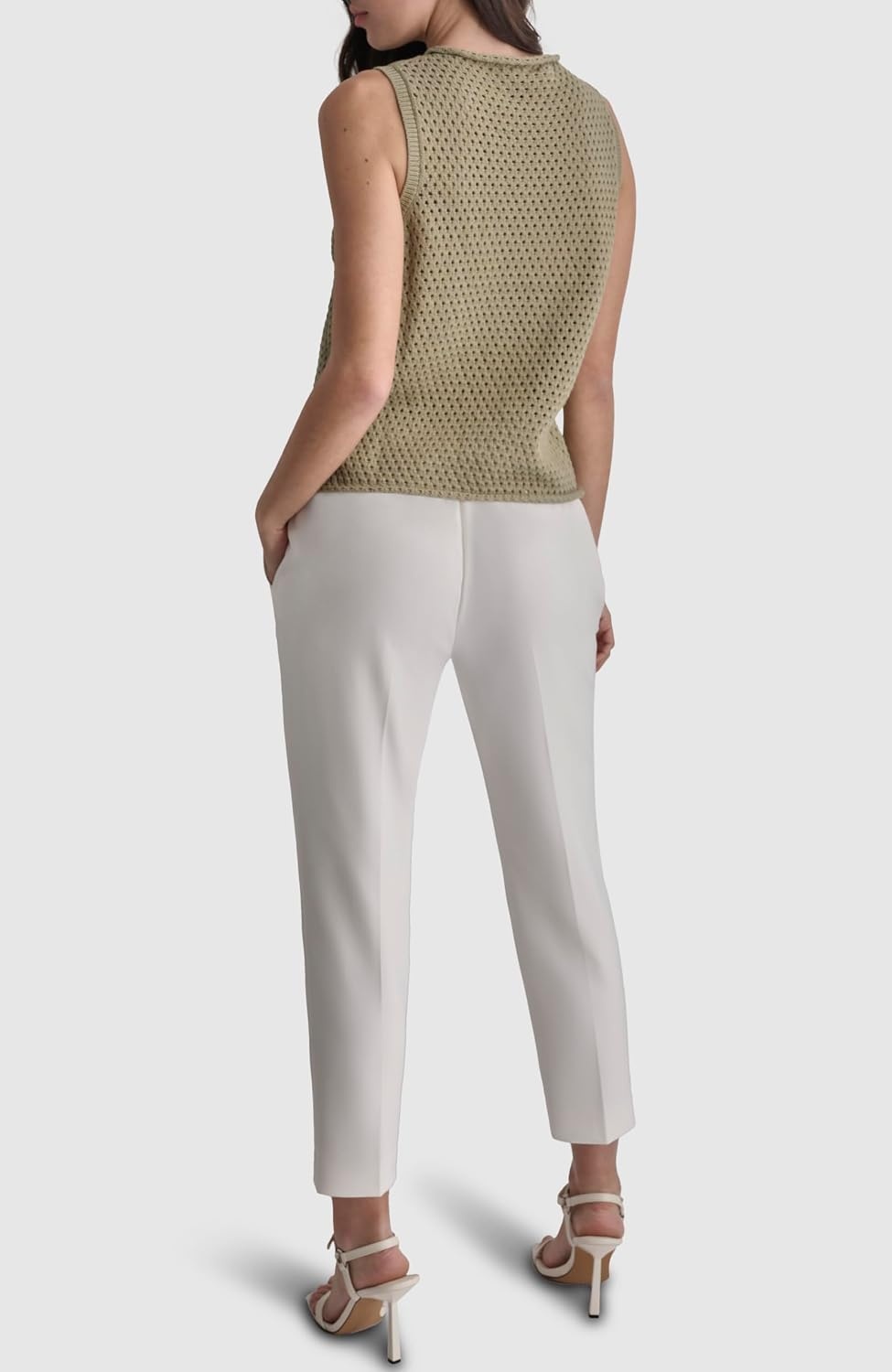 image:imageDKNY Womens Sleeveless Tank Top BlouseLight Fatigue