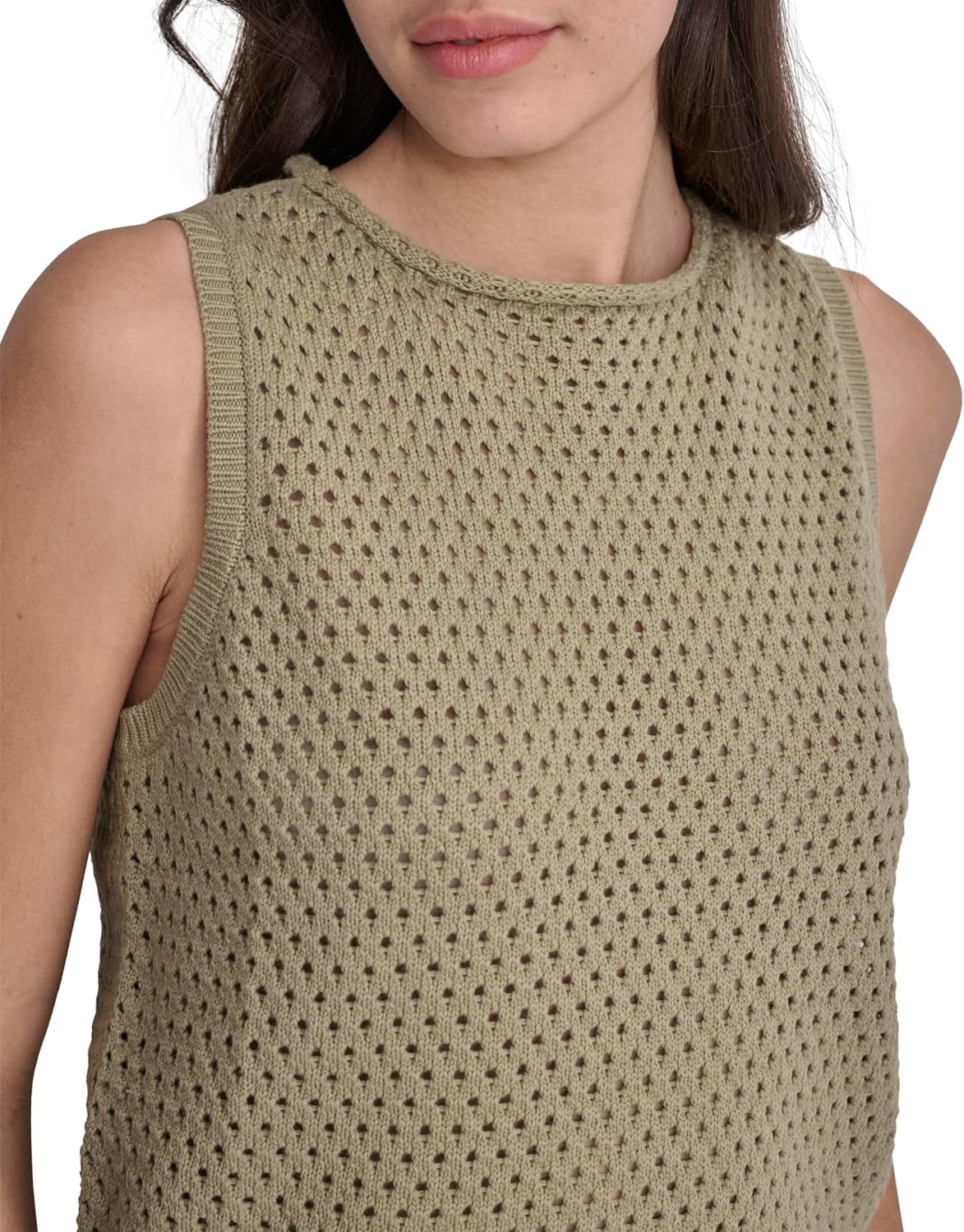 image:imageDKNY Womens Sleeveless Tank Top BlouseLight Fatigue