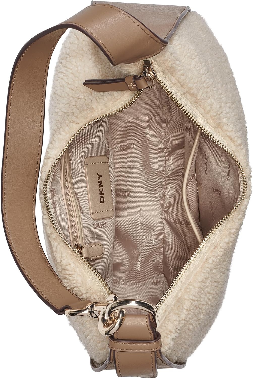 image:imageDKNY Womens Thyme Hobo BagIvoryShitake