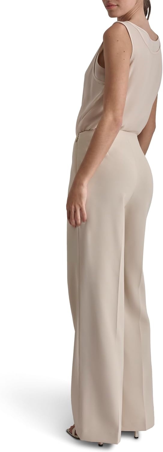 image:imageDKNY Womens Wide Leg Suit PantParchment
