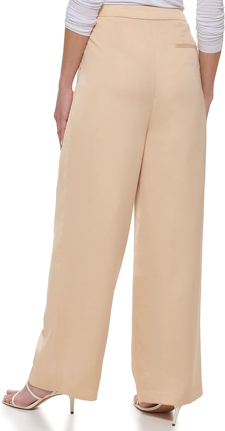 image:imageDKNY Womens Wide Leg Suit PantSand