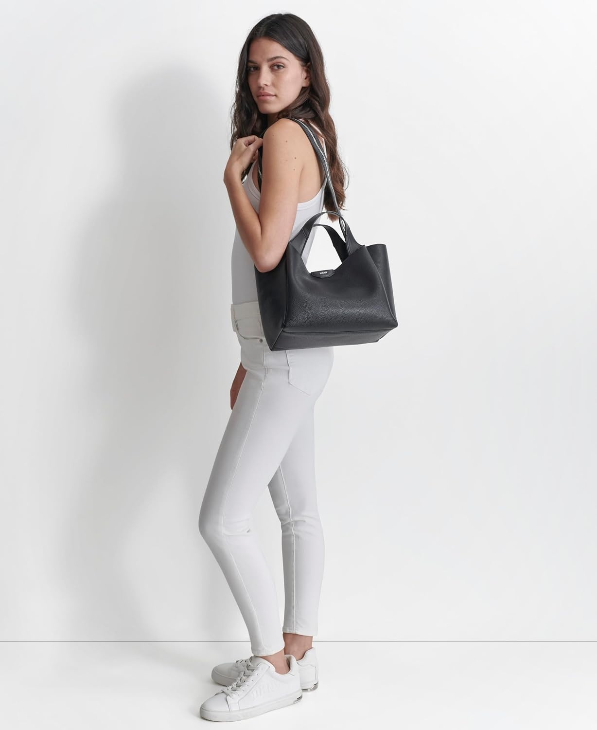 image:imageDKNY Womens Willa Top Handle SatchelBlackSilver