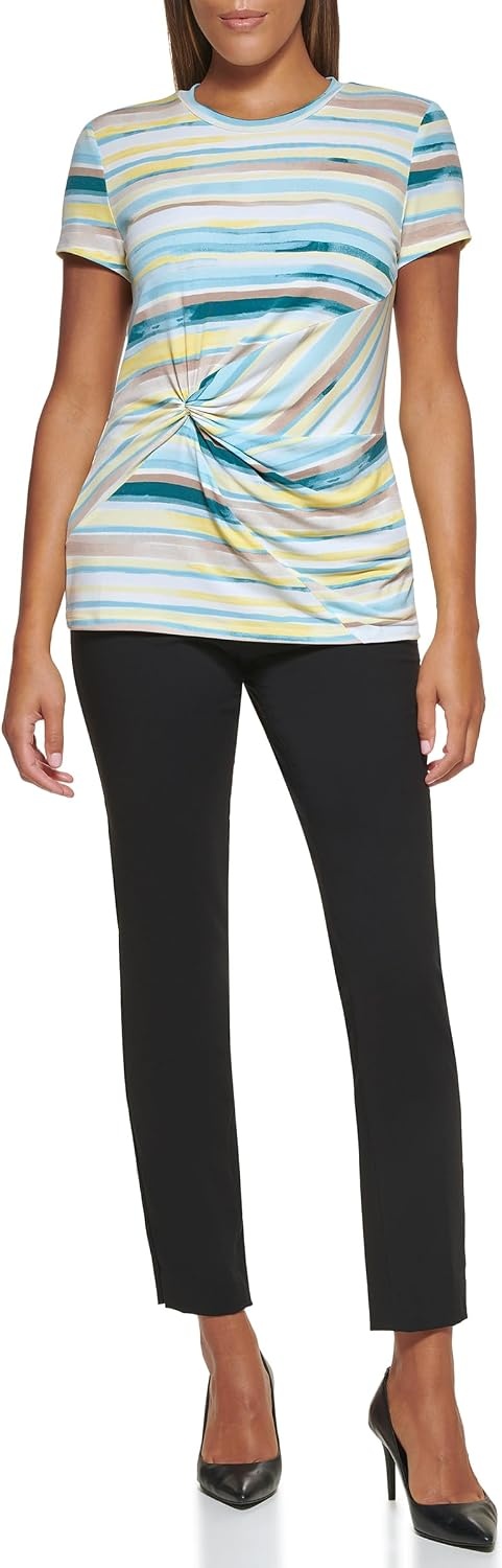 image:imageDKNY womens Dkny Women Side Knot TopEucalyptus Combo