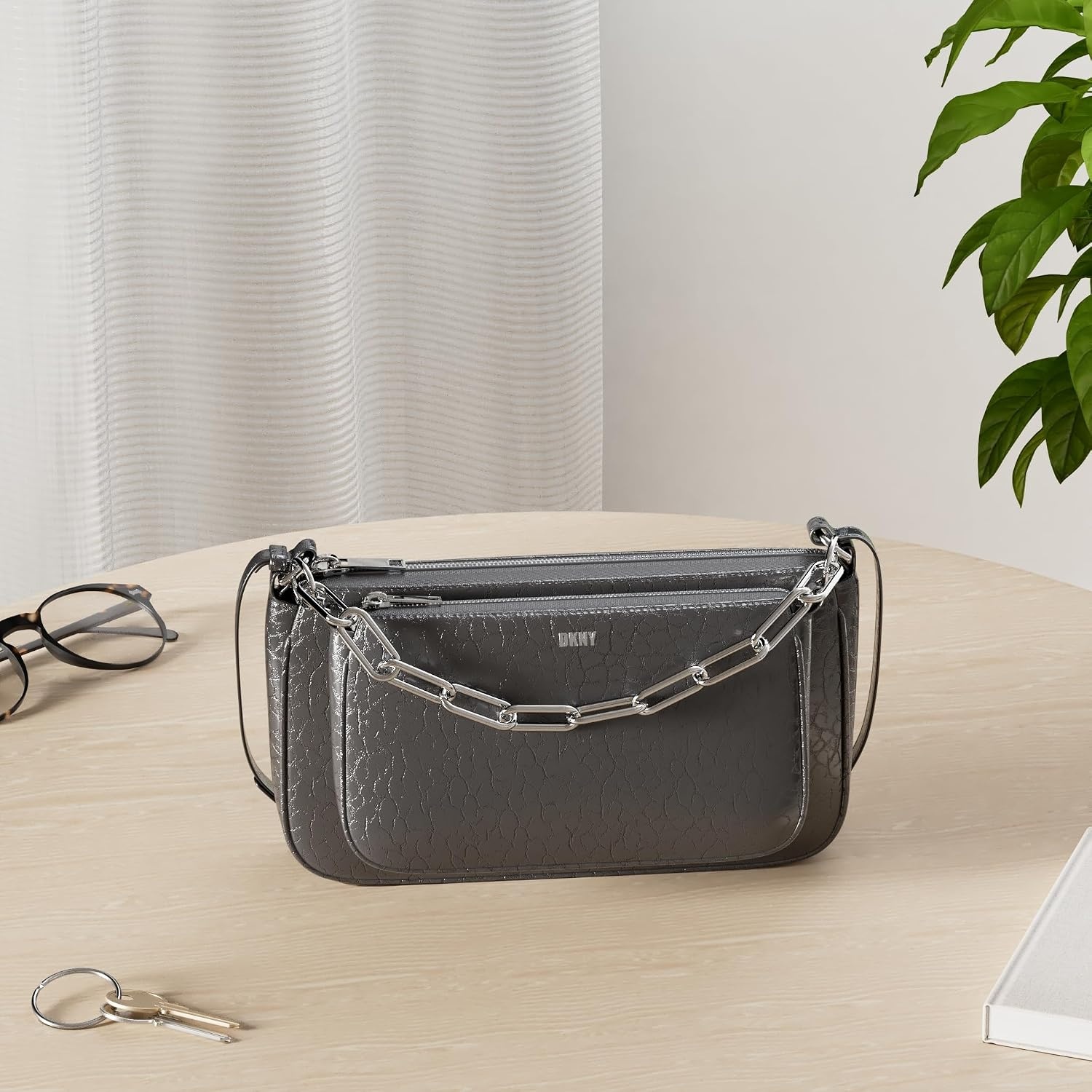 image:imageLexi Double Demi Crossbody LegacyBlackSilver Legacy