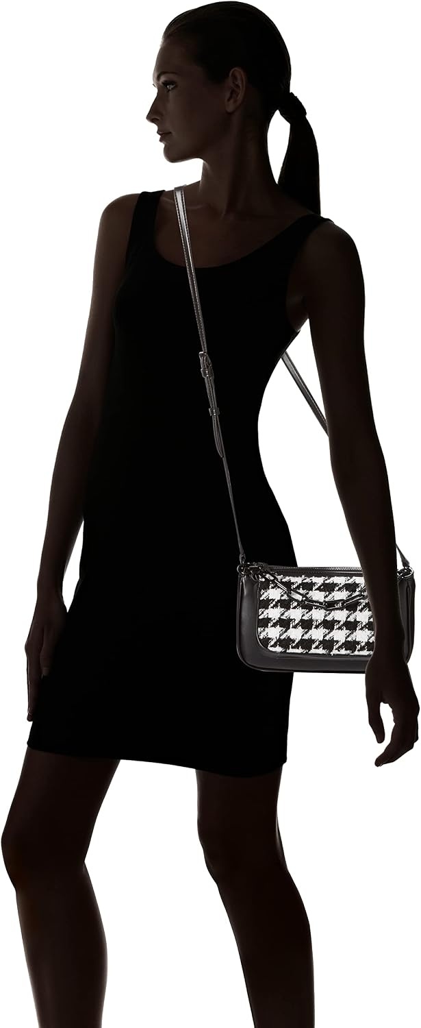 image:imageLexi Double Demi Crossbody LegacyBlackWhite Houndstooth
