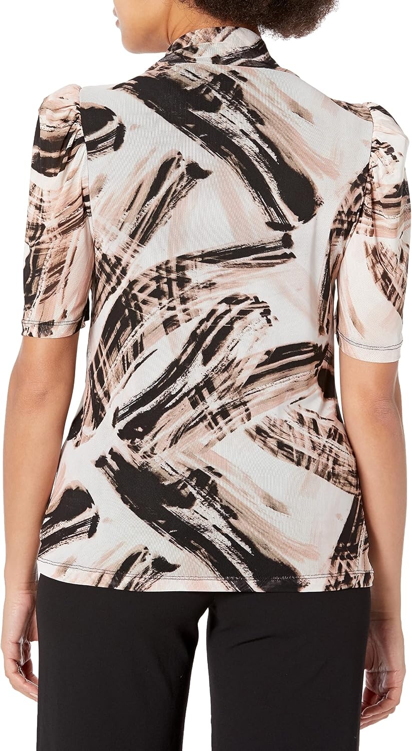 image:imageWomens Half Sleeve Crew Neck BlouseRose Multi