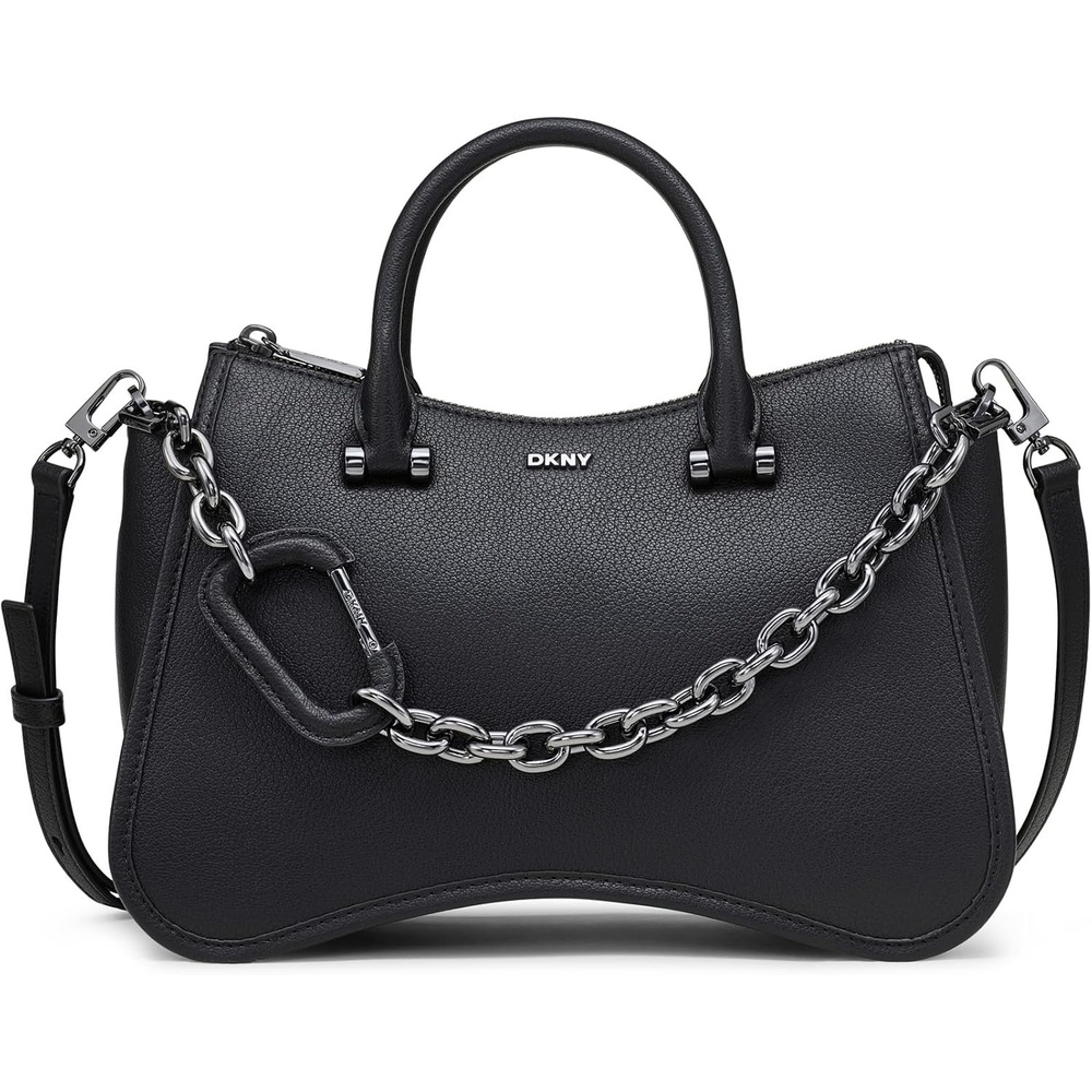 image:imageDKNY Womens Adria Chain SatchelBlackGunmetal