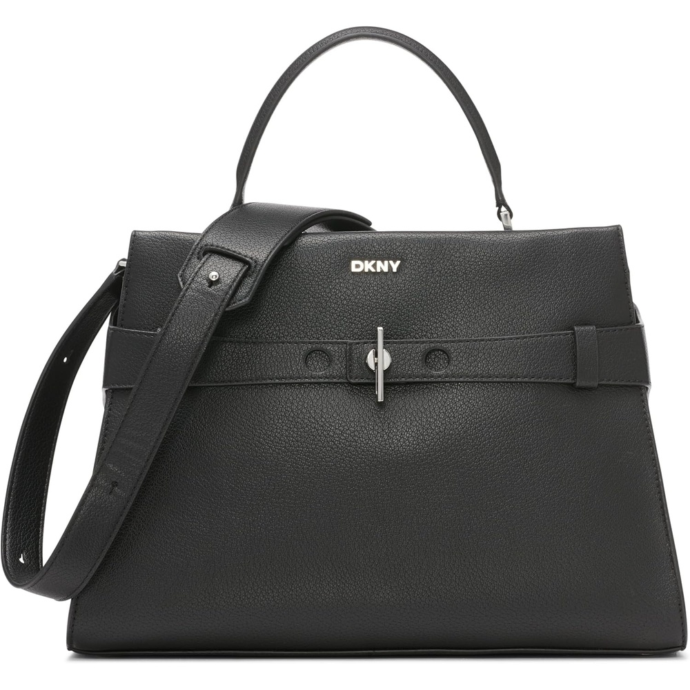 image:imageDKNY Womens Bleeker Large Satchel blacksilver One Size