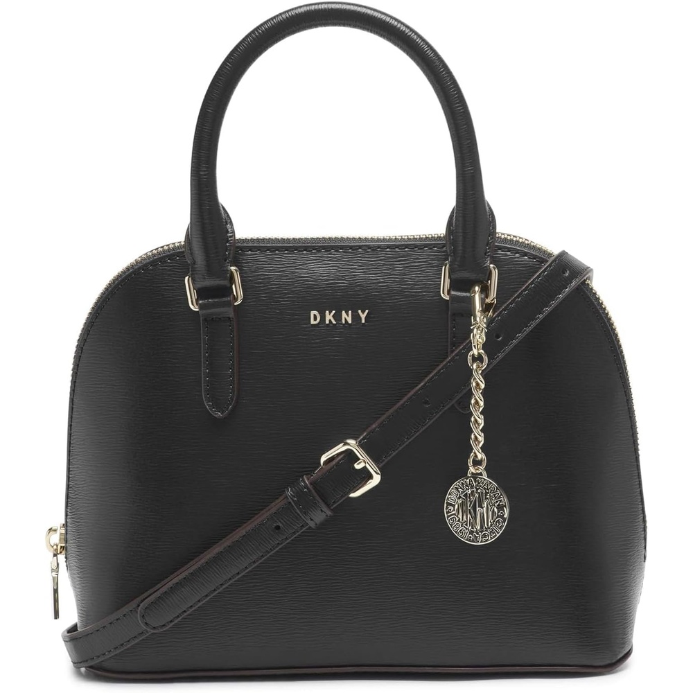 image:imageDKNY Womens Bryant Dome SatchelBlackGold Tone