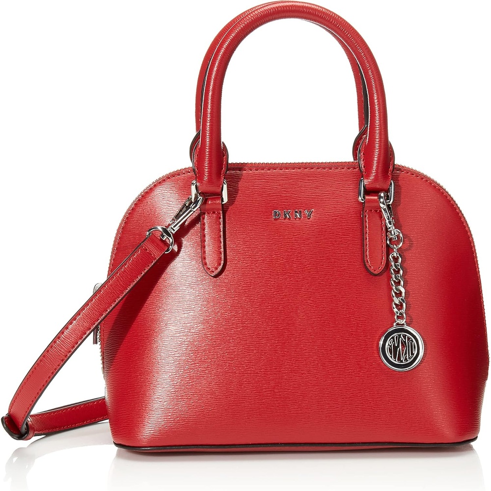 image:imageDKNY Womens Bryant Dome SatchelBright RedGold Tone