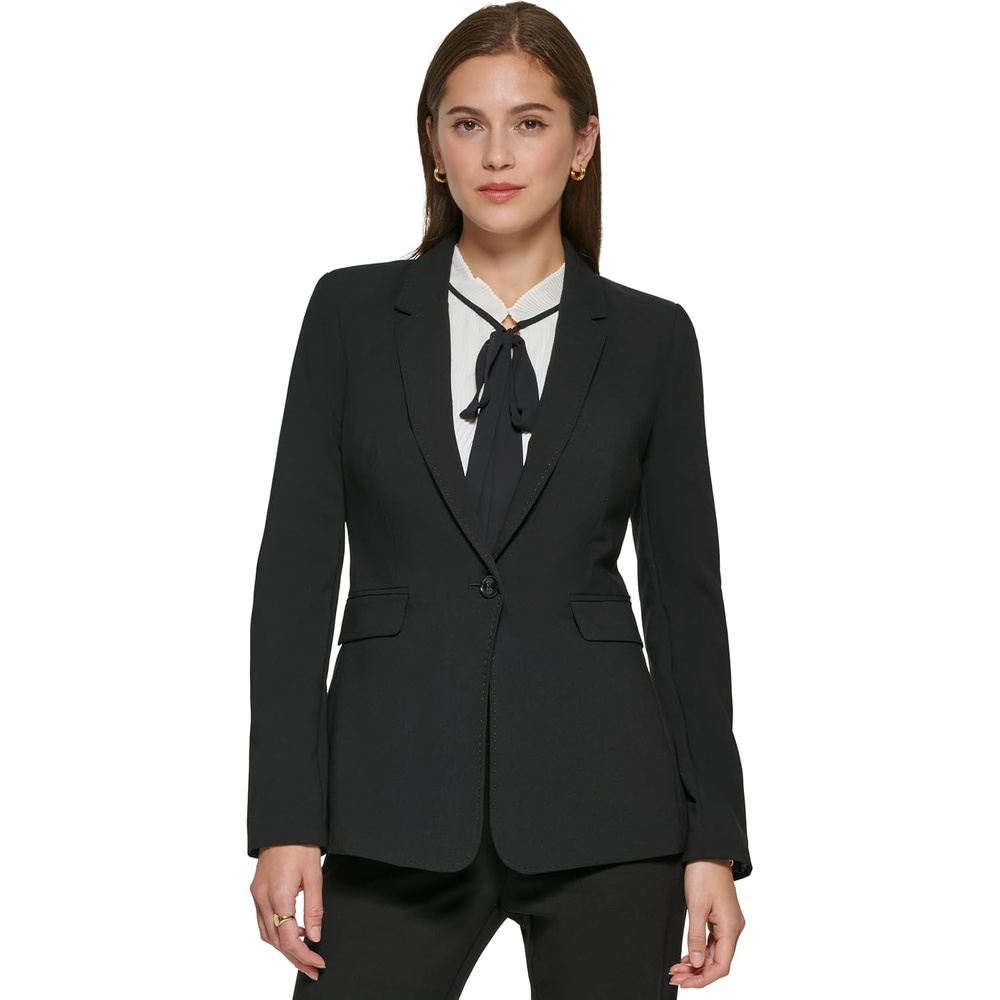image:imageDKNY Womens Business Casual OneButton BlazerBlack
