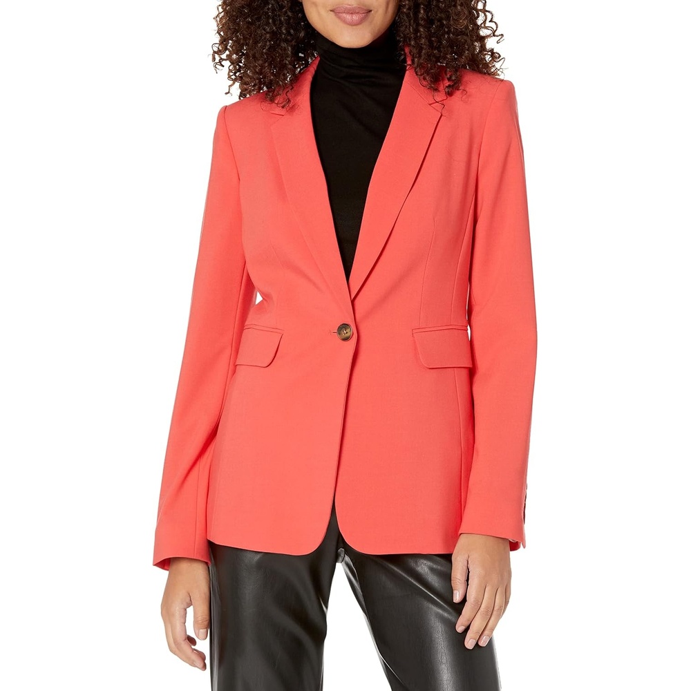 image:imageDKNY Womens Business Casual OneButton BlazerCayenne