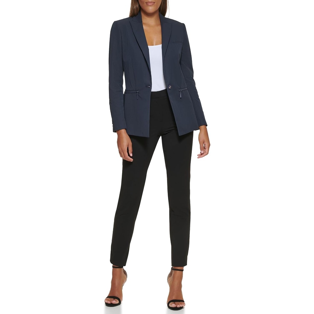 image:imageDKNY Womens Business Casual OneButton BlazerClassic Navy