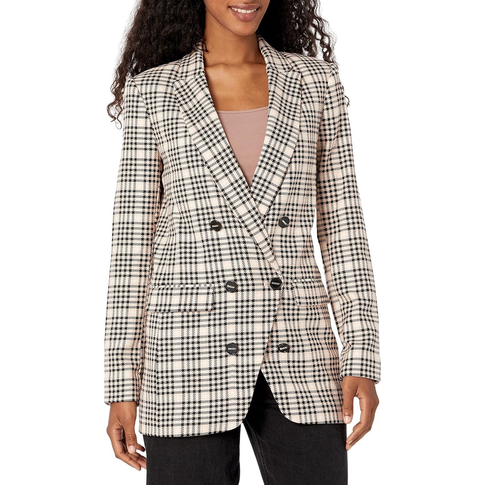 image:imageDKNY Womens Business Casual OneButton BlazerRose CloudBlack