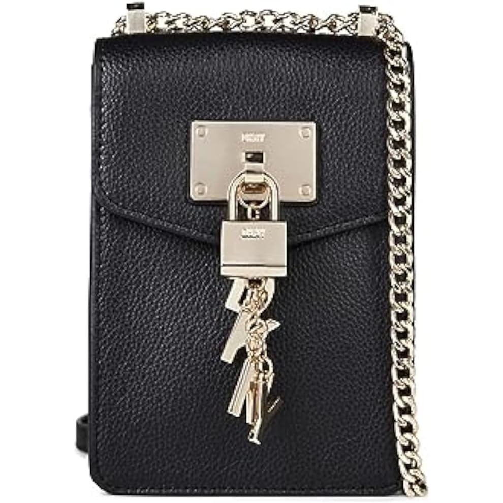 image:imageDKNY Womens Elissa Phone CrossbodyBlackGold