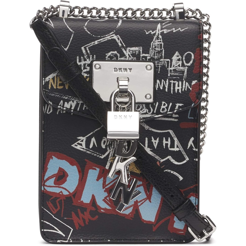 image:imageDKNY Womens Elissa Phone CrossbodyBlackGray