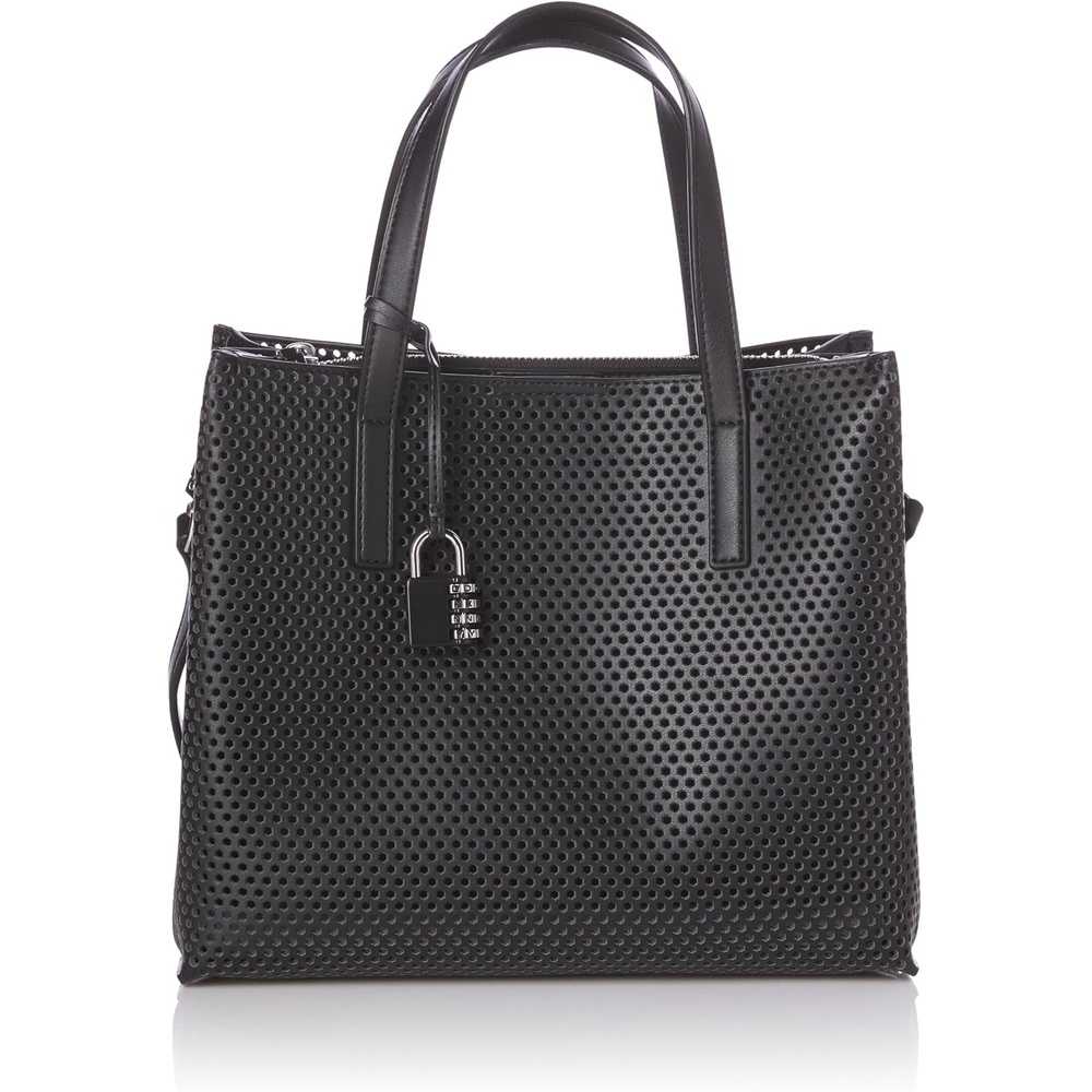 image:imageDKNY Womens Farah Medium SatchelBlackSilver