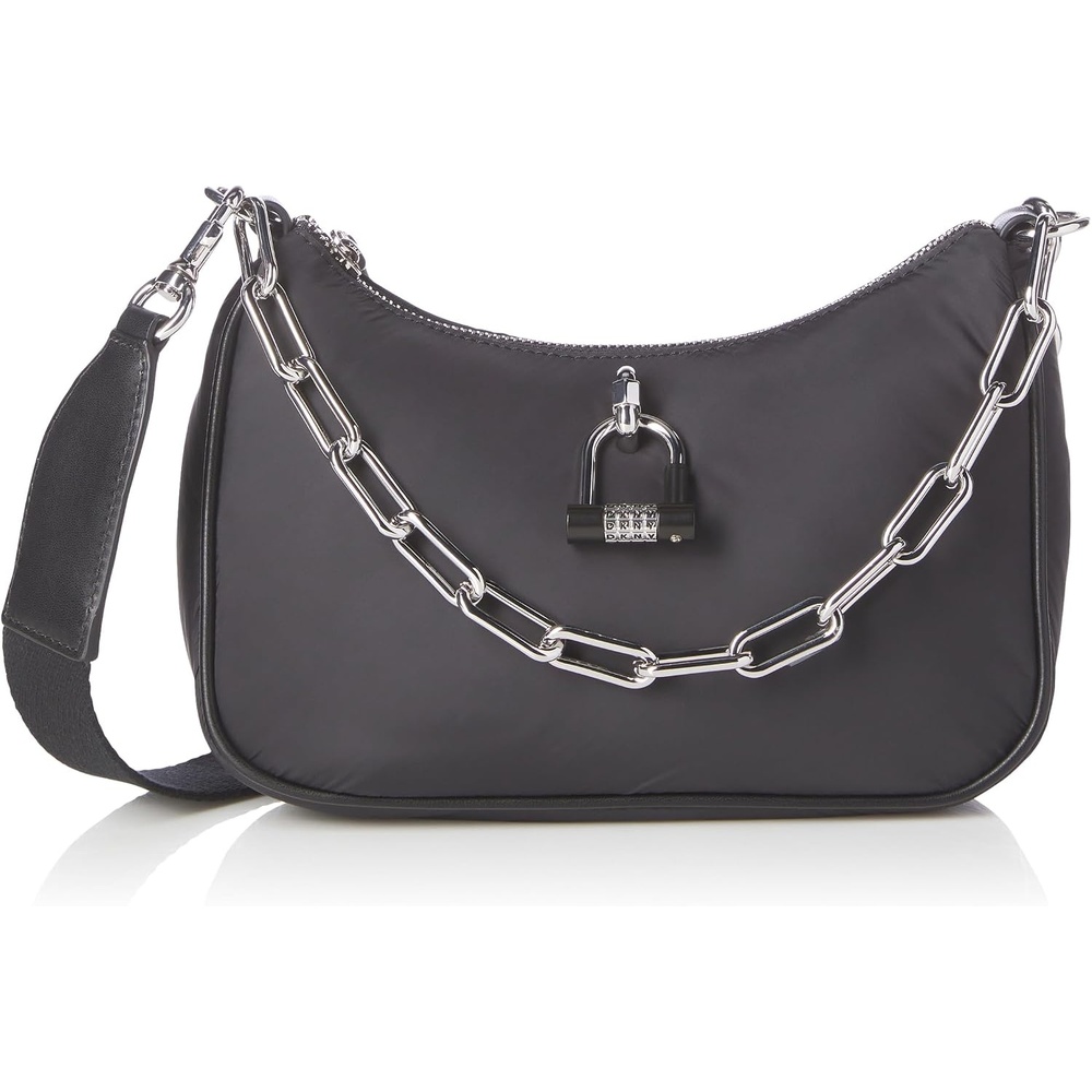 image:imageDKNY Womens Harper Chain CrossbodyBlackSilver