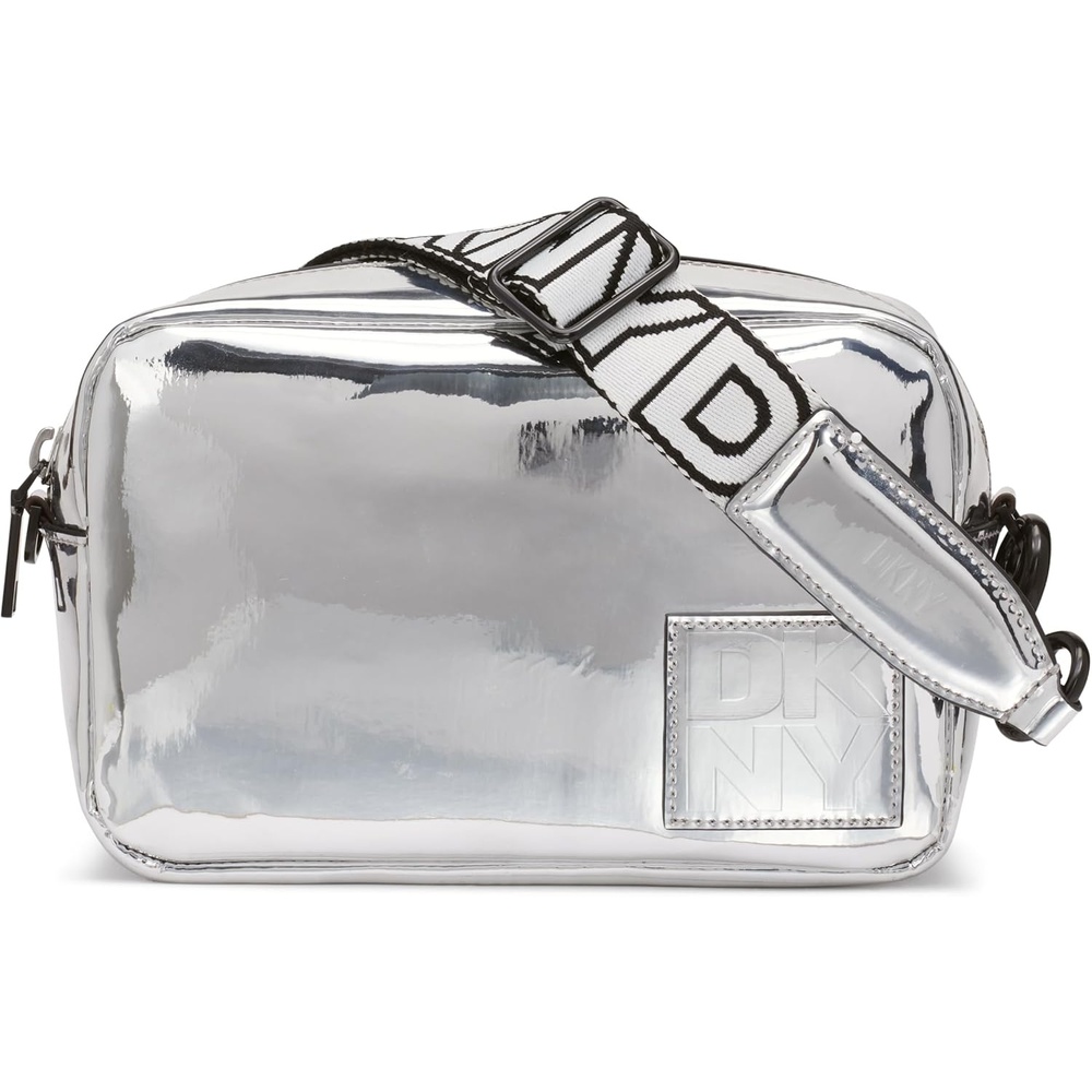 image:imageDKNY Womens Kenza Camera CrossbodySilver Glossy
