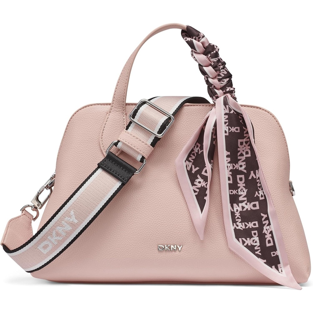 image:imageDKNY Womens Lilah Small Satchel Crossbody With ScarfPale Blush