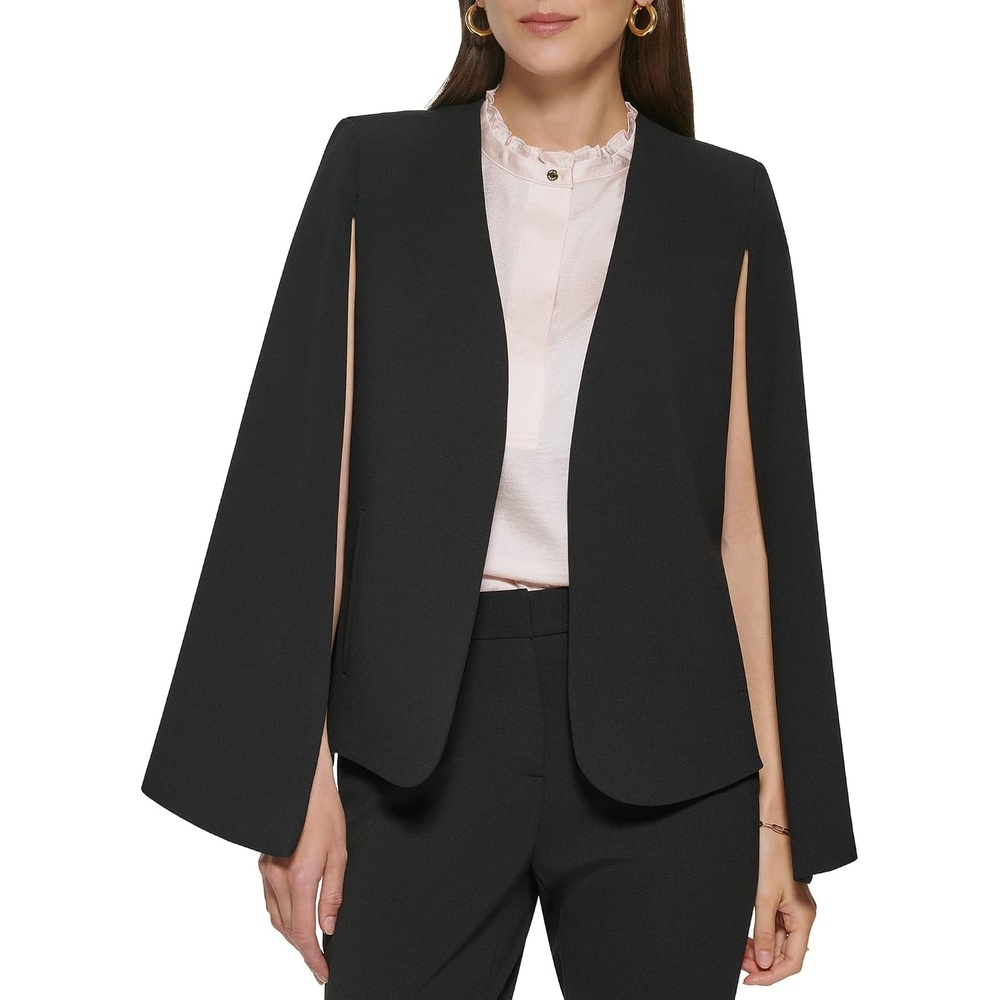 image:imageDKNY Womens Open Front Blazer CapeBlack