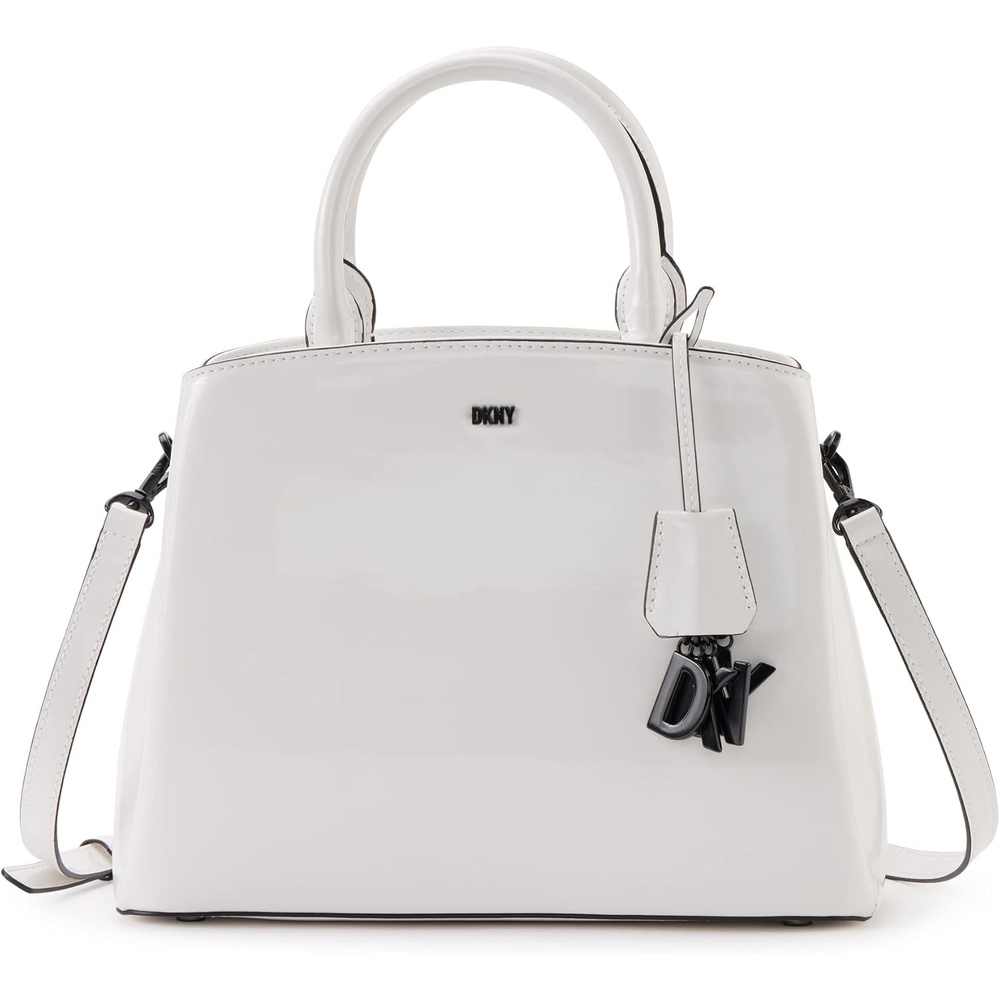 image:imageDKNY Womens Paige Medium Satchel with Adjustable StrapOptic White