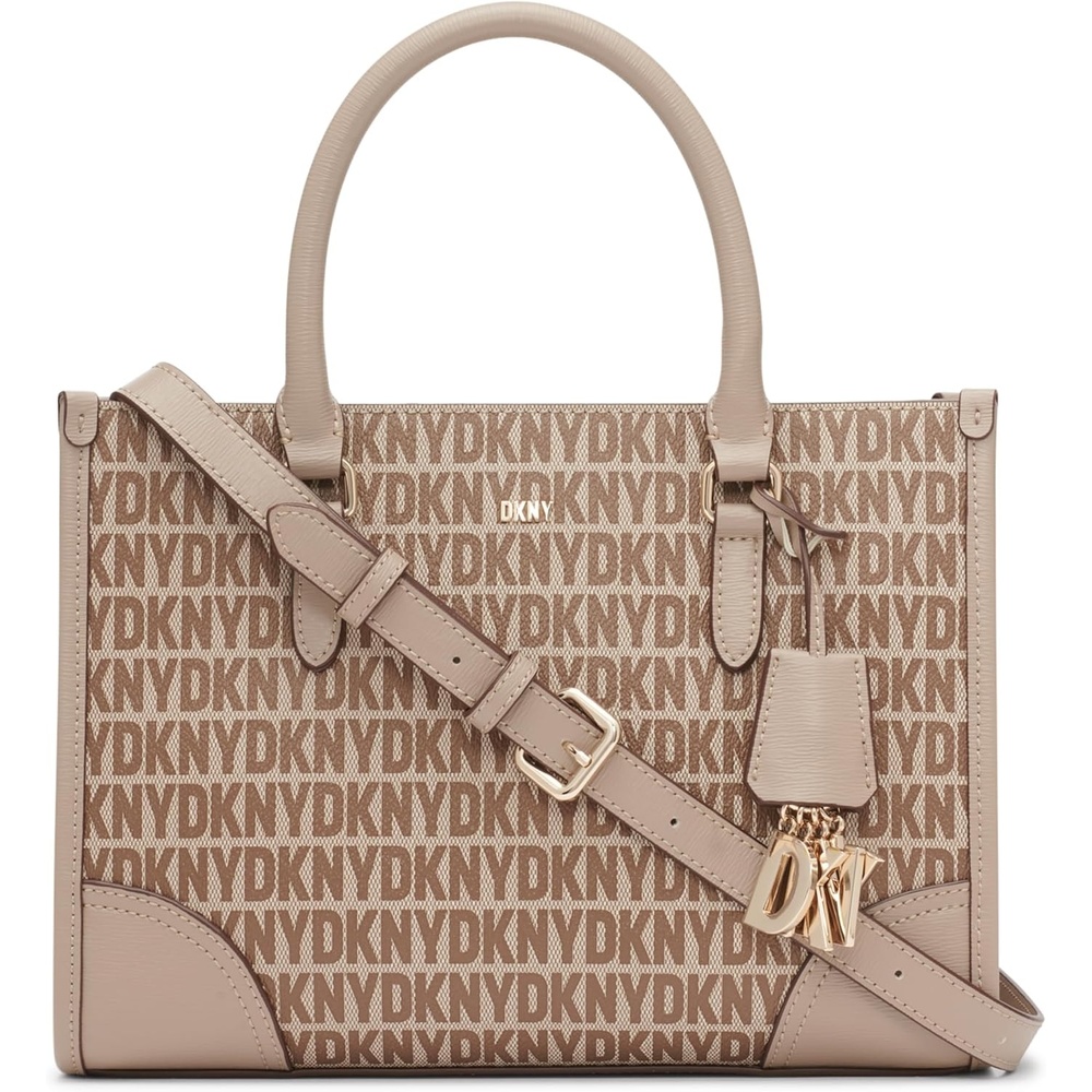 image:imageDKNY Womens Perri Satchel with Logo CharmChinoToffee