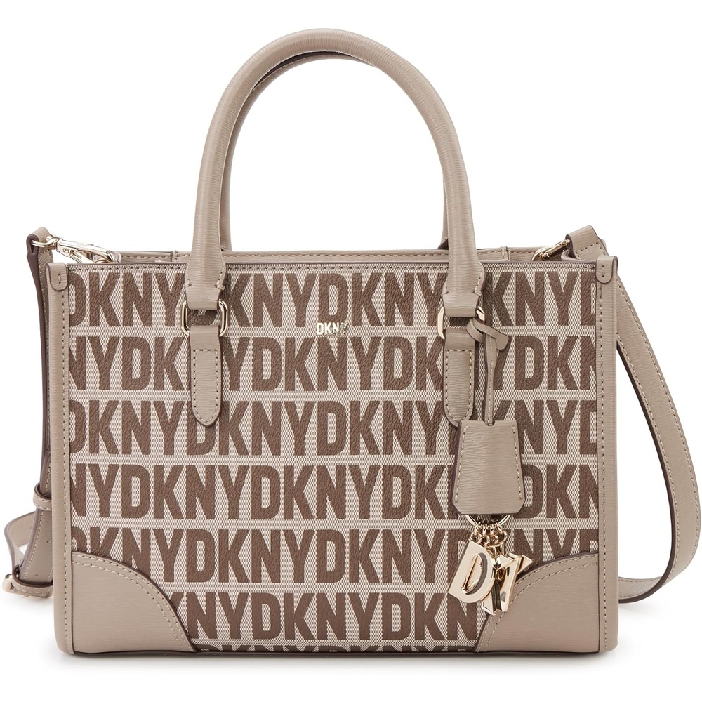 image:imageDKNY Womens Perri Satchel with Logo CharmChinoTruffle
