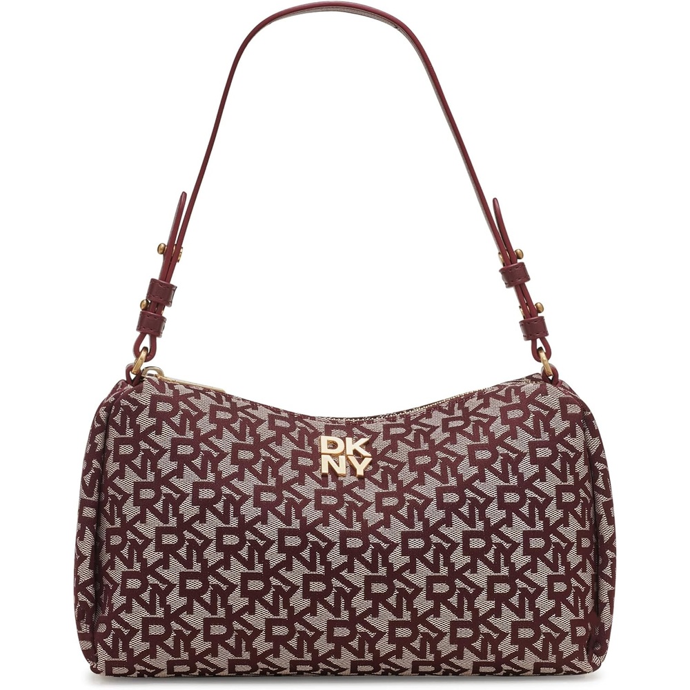 image:imageDKNY Womens Remy Printed Shoulder BagAged WineGarnet