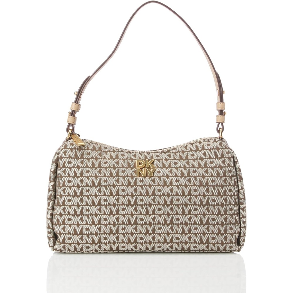 image:imageDKNY Womens Remy Printed Shoulder BagChinoCappuccino